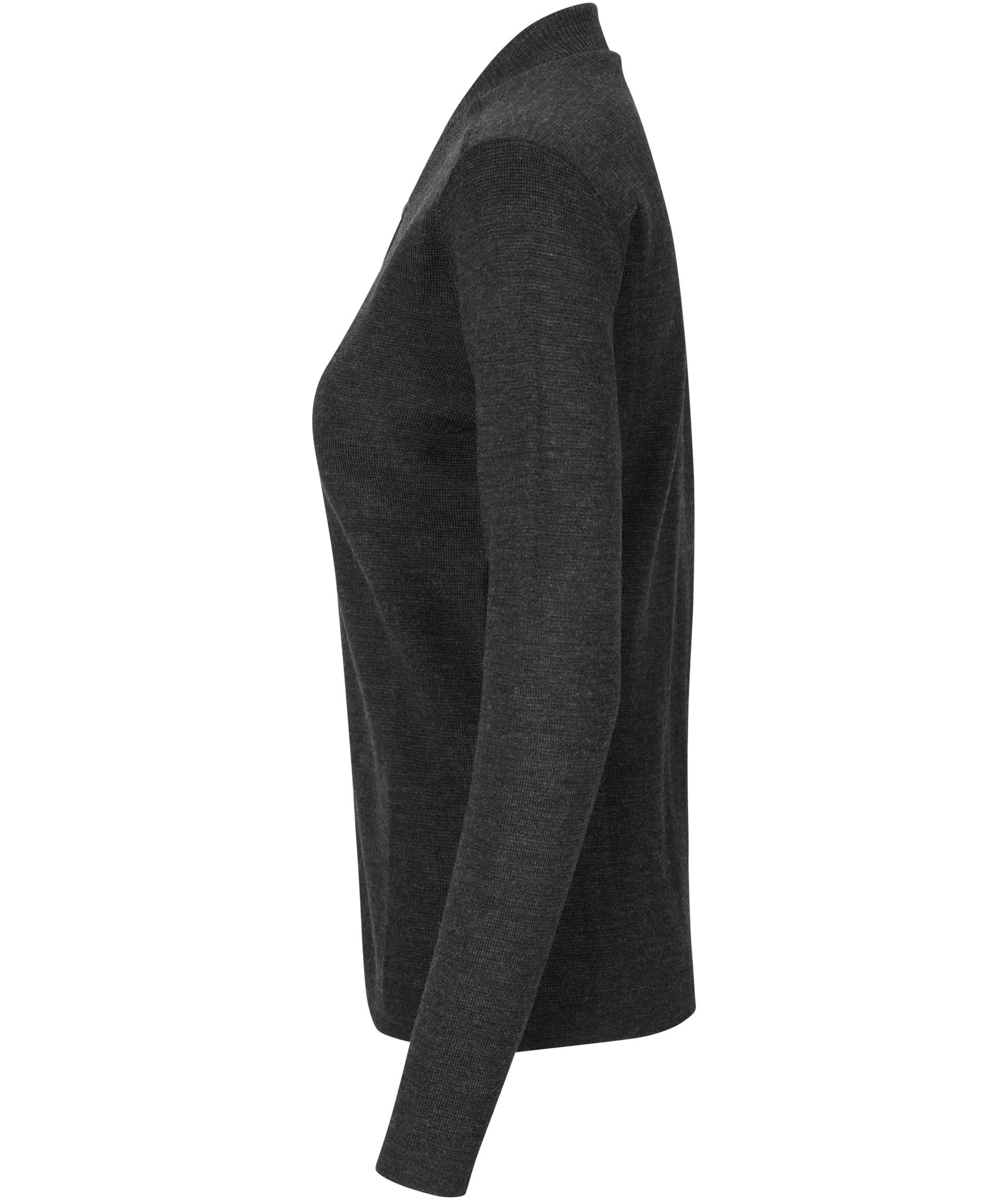 ID stickad cardigan dam, Antracit Grey Melerad, large image number 2