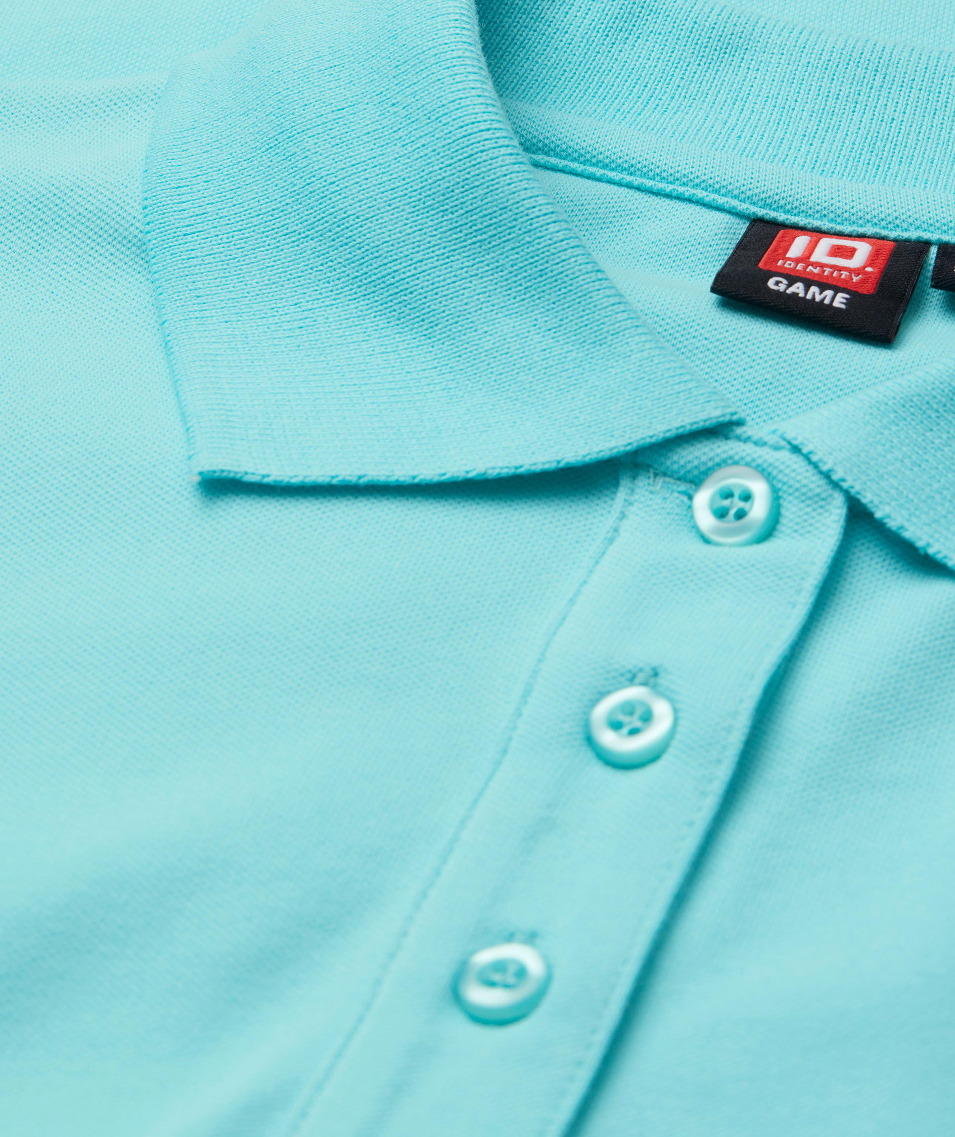 ID dame Pique Polo T-shirt med stretch, Mint, large image number 3