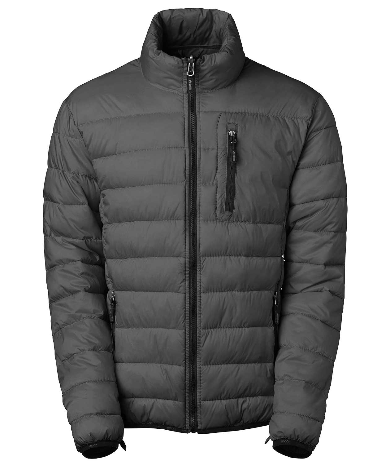 South West Ames quilted jacket, Graphite, Graphite, swatch