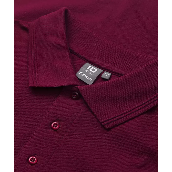ID PRO Wear Polo T-shirt med brystlomme, Bordeaux, large image number 3