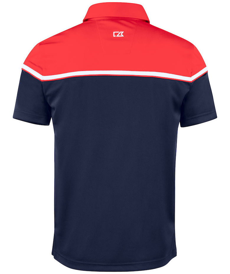 Cutter & Buck Seabeck Poloshirt, Dunkel Navy/Rot