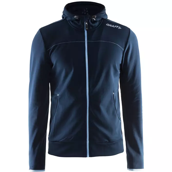 Craft Leisure hoodie med blixtlås, Mörk marinblå, large image number 0