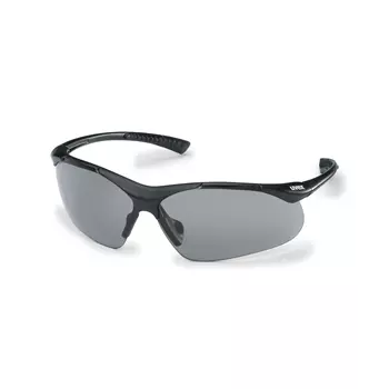 Uvex S100 safety glasses, Black/Grey