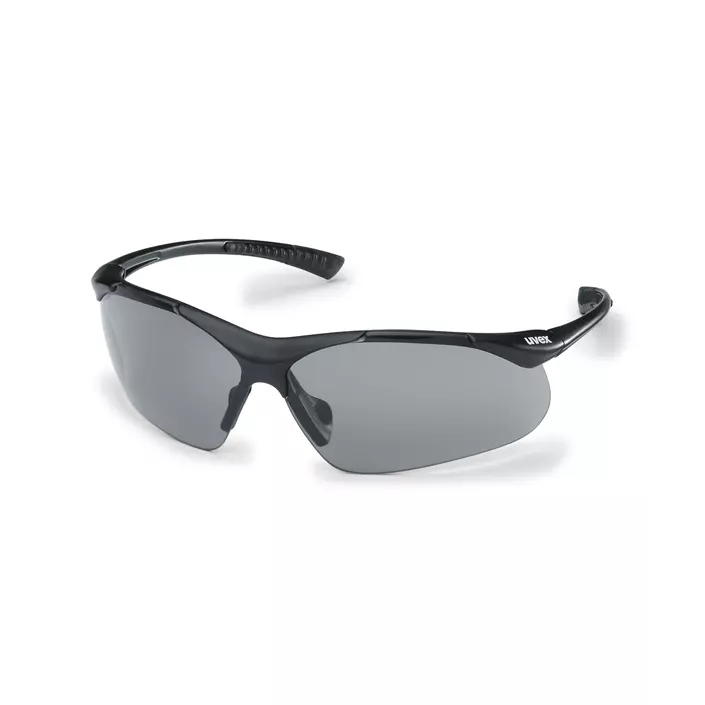 Uvex S100 safety glasses, Black/Grey, Black/Grey, large image number 0