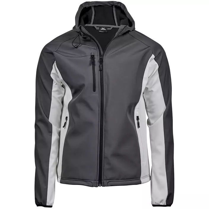 Tee Jays Performance softshell jacket with hood, Dark grey/Off white, large image number 0