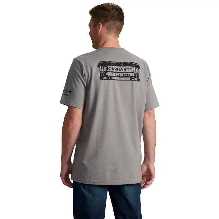 Carhartt Streetcar Graphic T-Shirt, Weather Ash Heather, large image number 3
