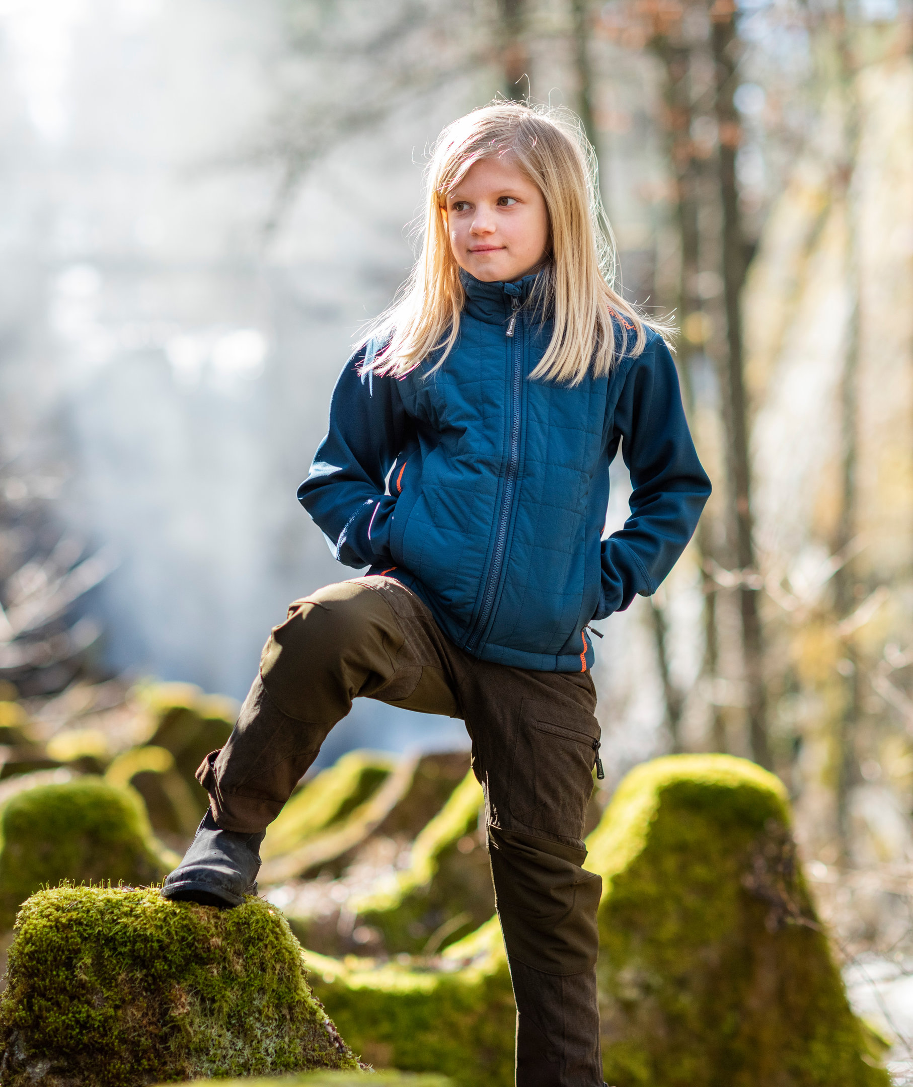 Pinewood Caribou Hunt bukser til b&oslash;rn, Suede Brun/M&oslash;rk Oliven