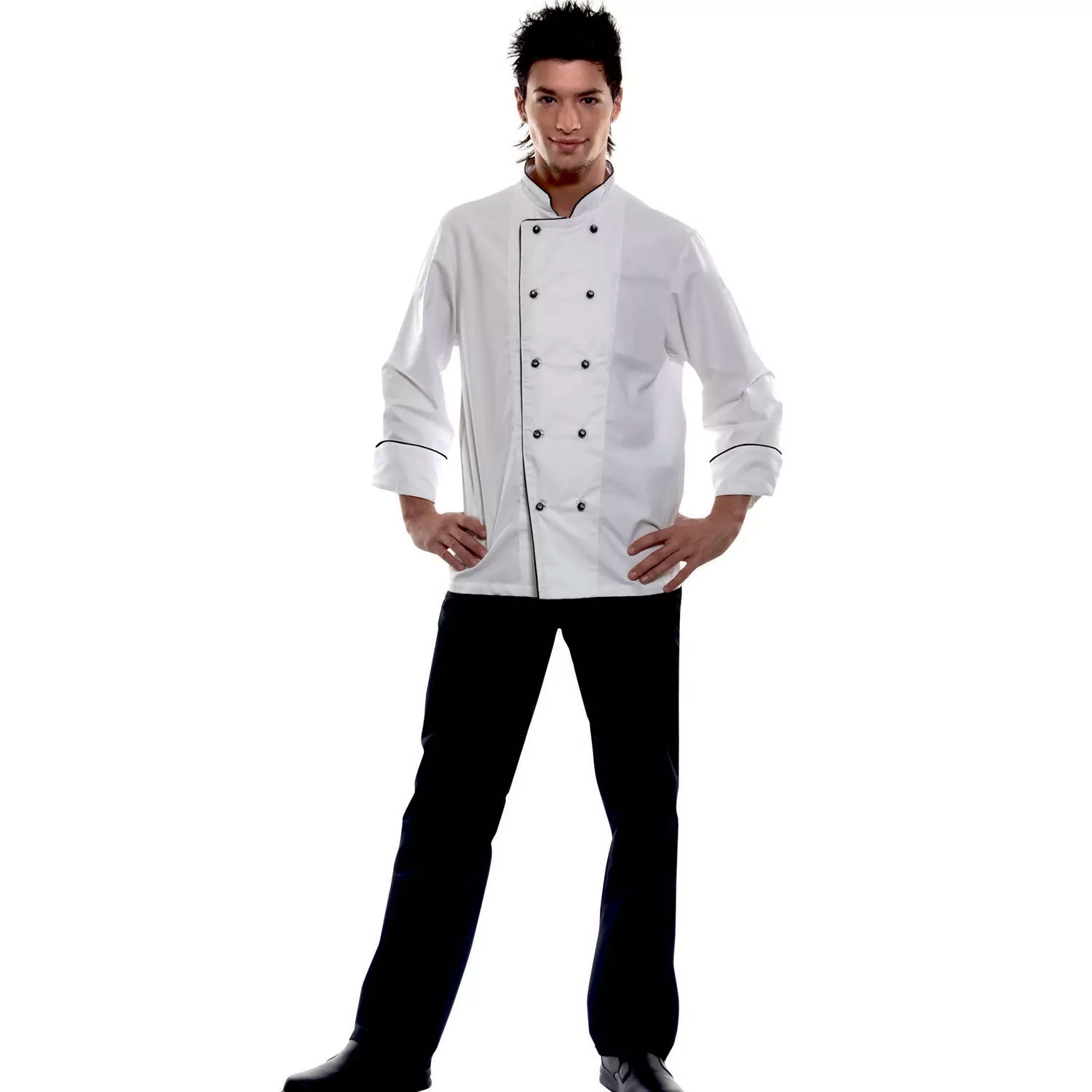 Karlowsky kockjacka utan knappar, Vit/Svart