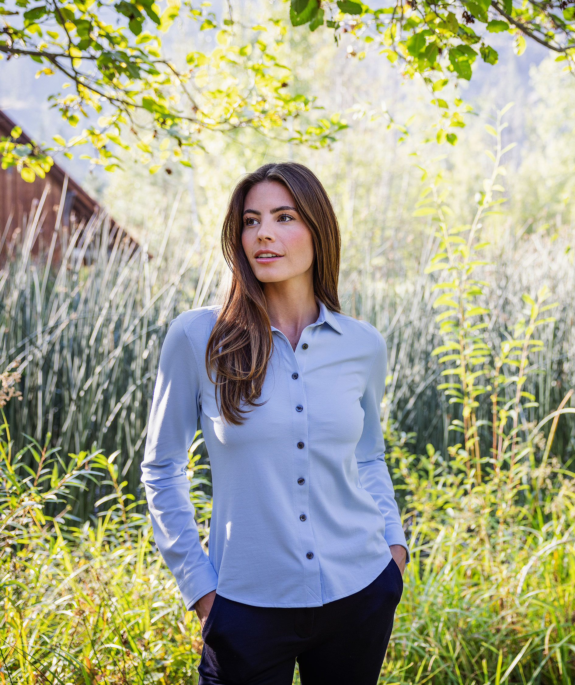 Cutter & Buck Advantage Slim fit skjorta dam, Heaven Blue, large image number 5