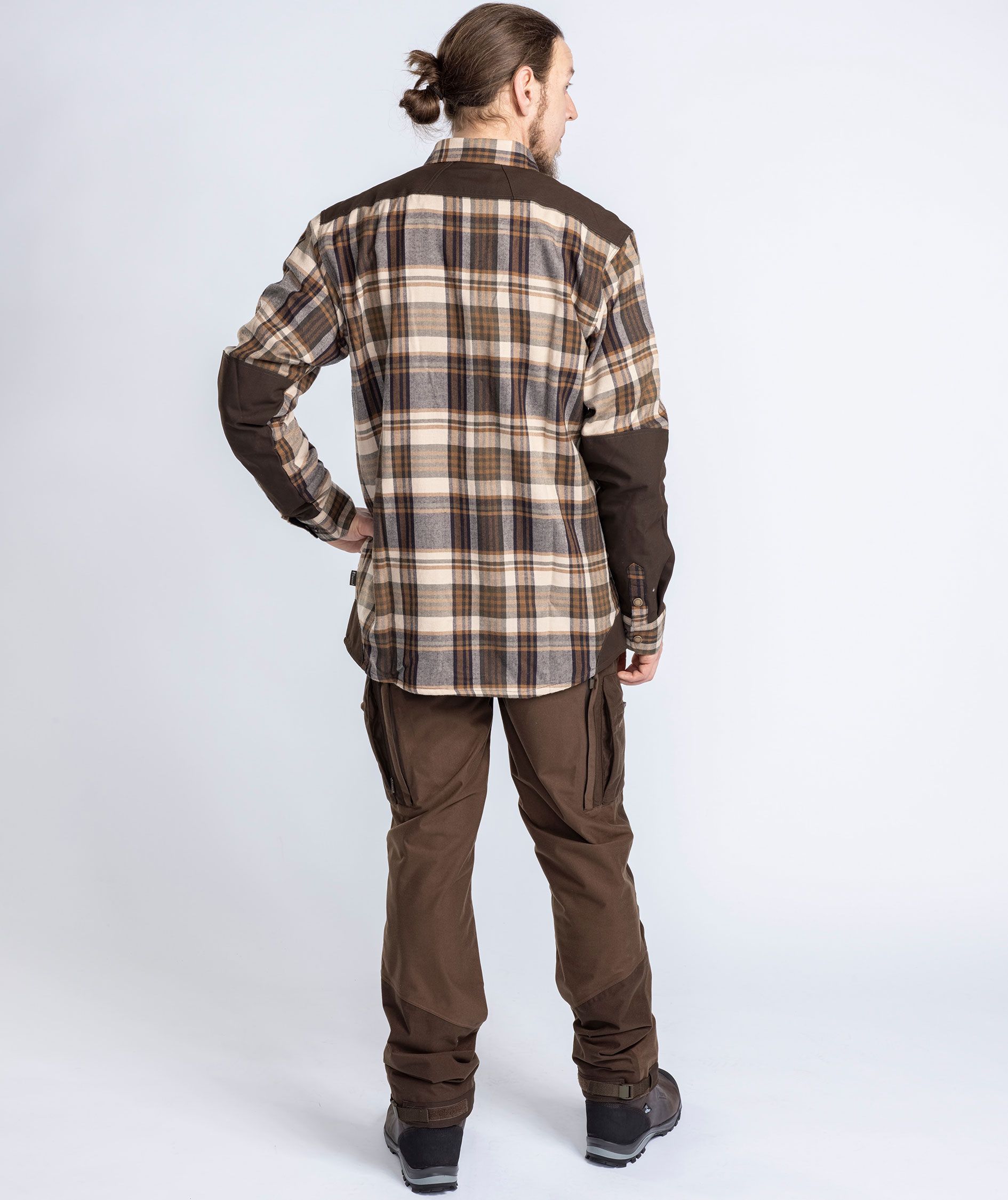 Pinewood Furudal Pro skjorte med uld, Beige/Suede Brown, large image number 3