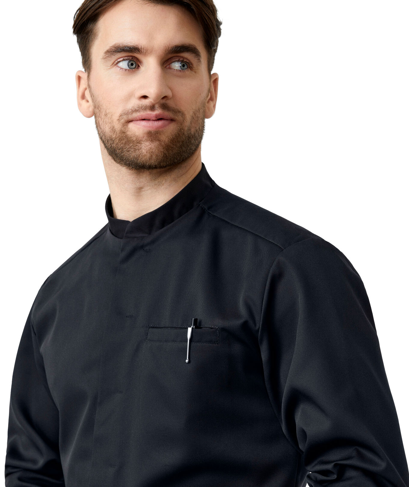 Kentaur Refibra&trade; Tencel chefs jacket, Black, large image number 3