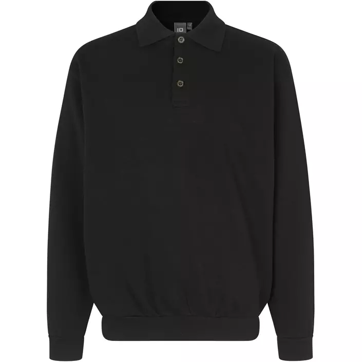 ID Game langärmliges Polo-Sweatshirt, Schwarz, large image number 0