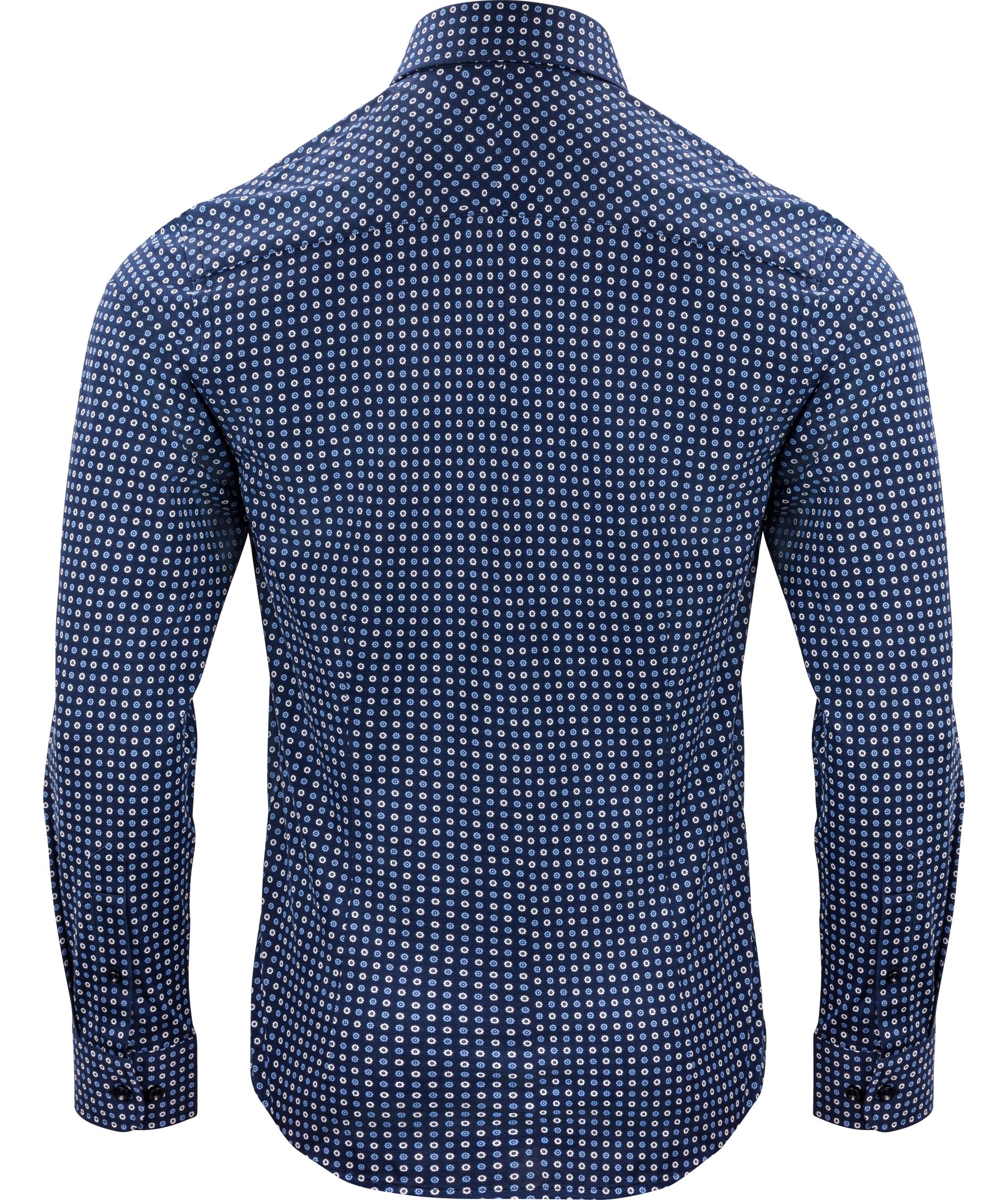 J. Harvest & Frost Piqu&eacute; Indigo Bow 131 regular fit shirt, Blue Print, large image number 1