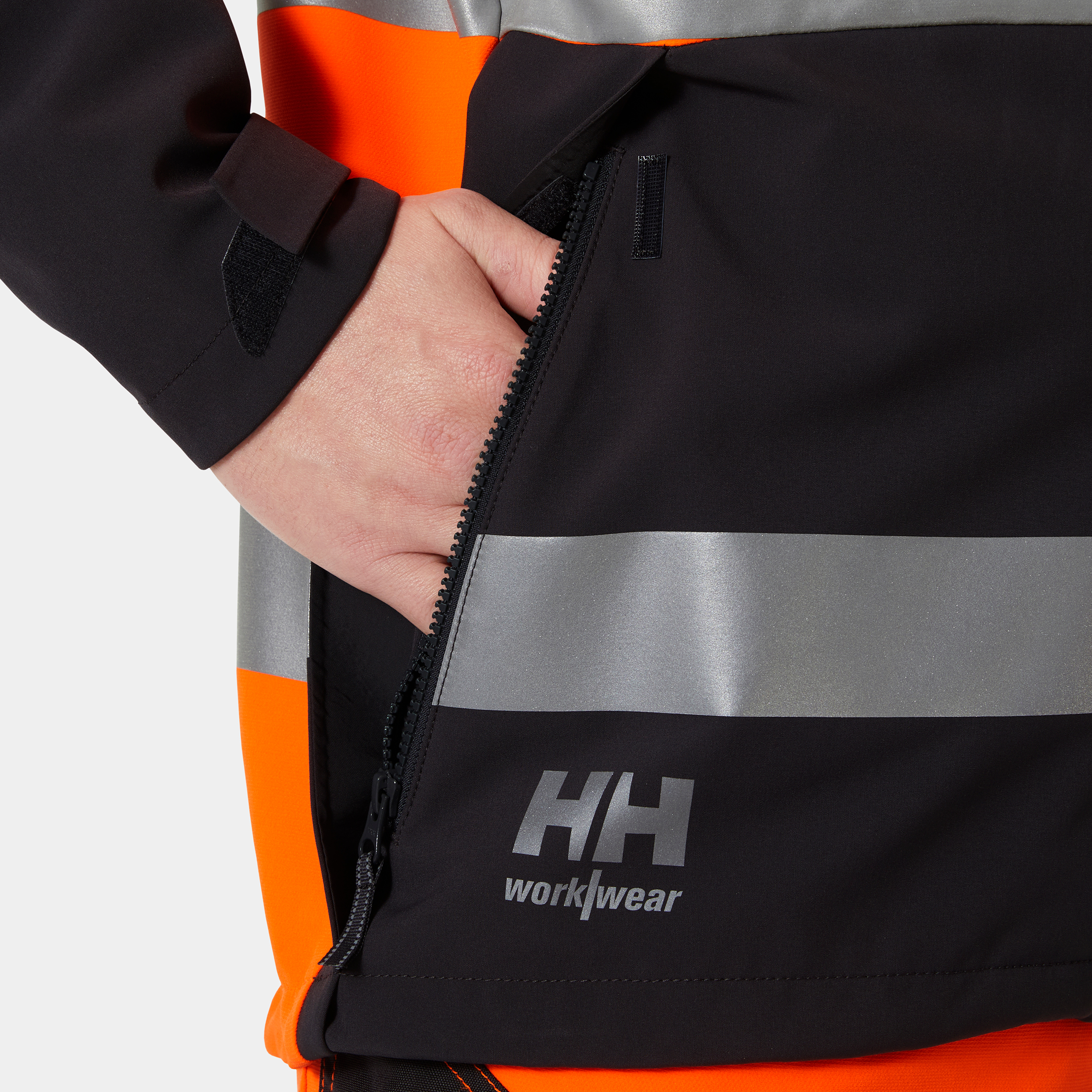 Helly Hansen Alna 4X Tech work jacket full stretch, Hi-vis Orange/Ebony, large image number 5