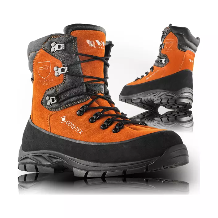 VM Footwear Curych sågskyddsstövlar S7L, Brun/Svart, large image number 2