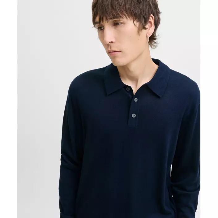 Jack & Jones Premium JPRBLAMERINO stickad tröja med merinoull, Night Sky, large image number 3