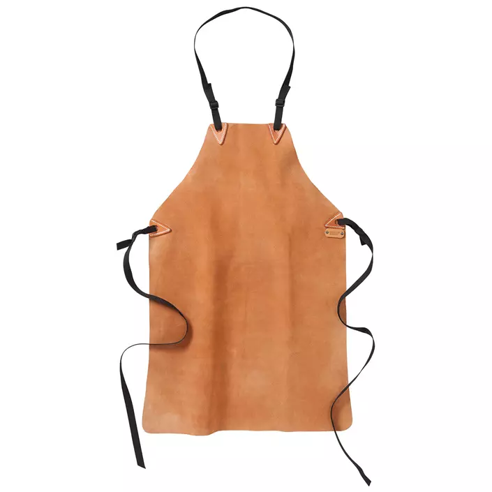 Fristads protective leather bib apron, Brown, Brown, large image number 0