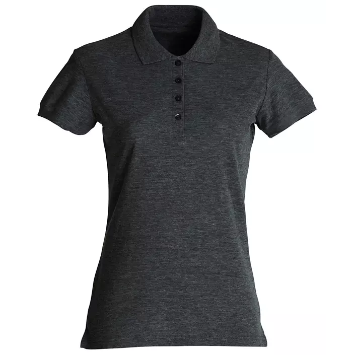 Clique Basic dame polo t-shirt, Antracit Melange, large image number 0