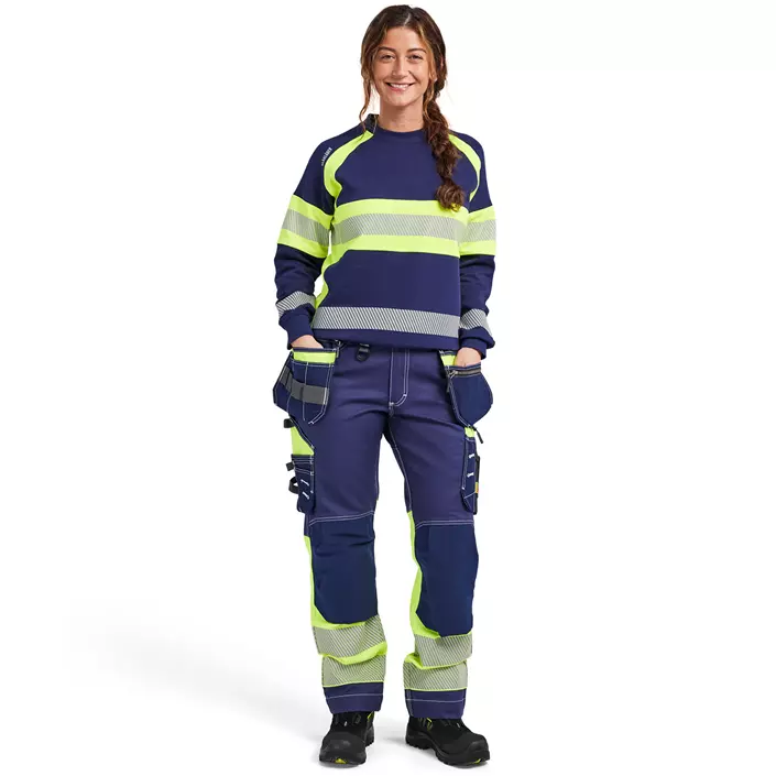 Blåkläder sweatshirt dam, Marin/Hi-Vis gul, large image number 1