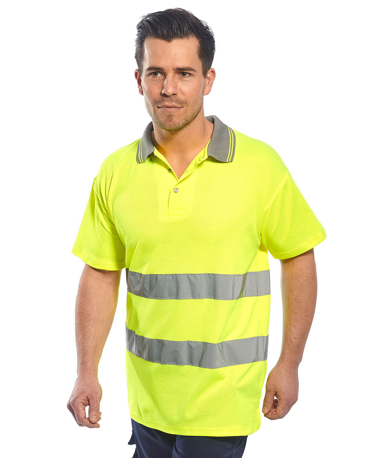 Portwest polo shirt, Hi-Vis Yellow