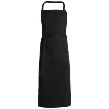 Kentaur bib apron with pockets, Black