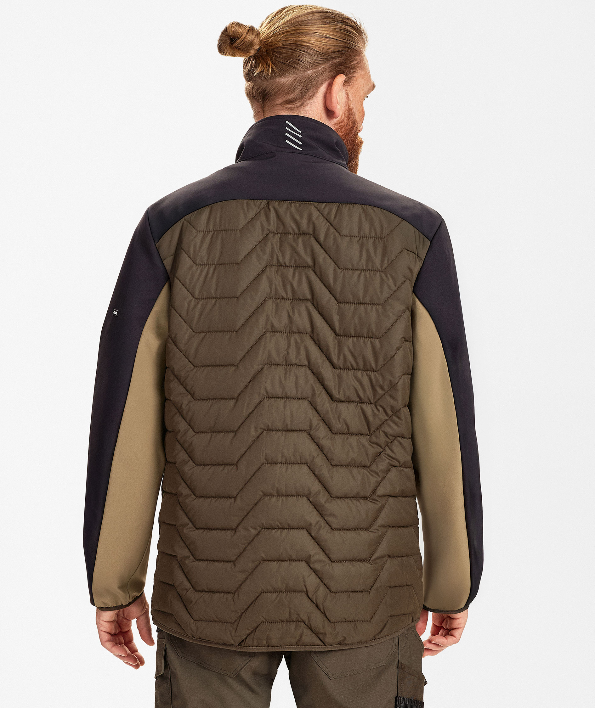 Engel Entire hybridjakke, Forest Green/Black, large image number 4