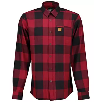 Westborn flannel shirt, Dark Red/Black