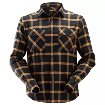 Snickers AllroundWork flannel lumberjack shirt, Black/Brown