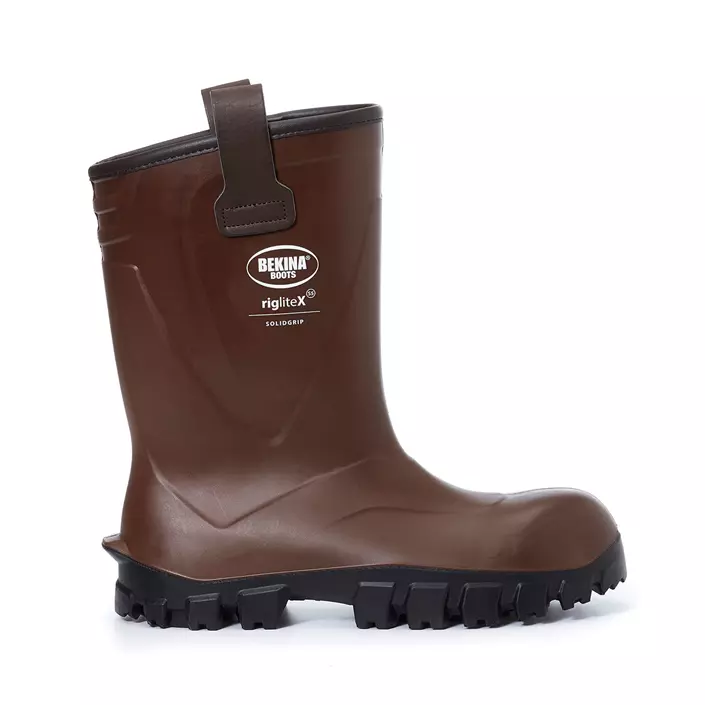 Bekina RigliteX safety rubber boots S5, Brown, large image number 0