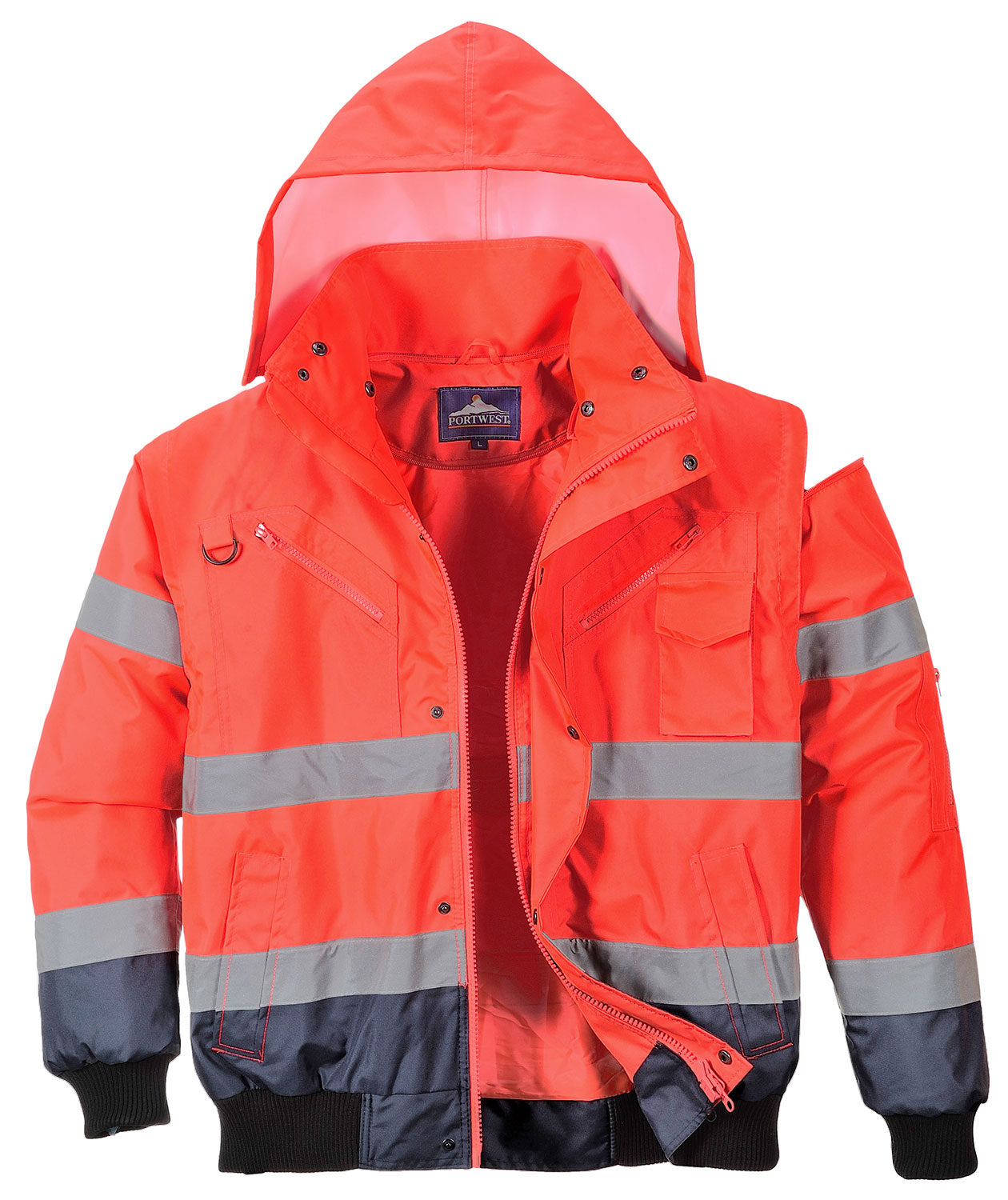 Portwest 3-i-1 pilotjacka med avtagbara &auml;rmar
