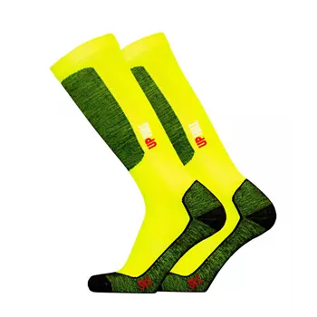 UphillSport Halla ski socks, Hi-vis Yellow/Black