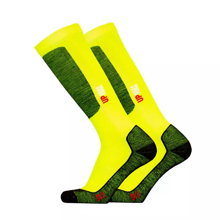 UphillSport Halla ski socks, Hi-vis Yellow/Black, large image number 0