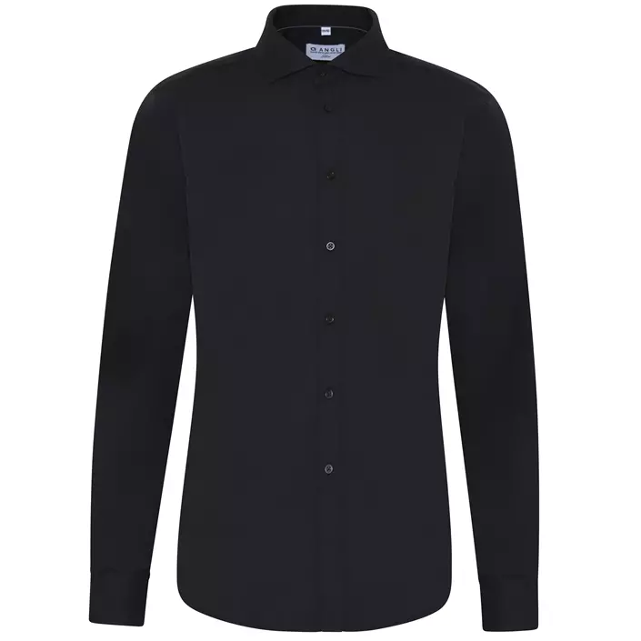Angli Slim fit Business Blend skjorte, Sort, large image number 0