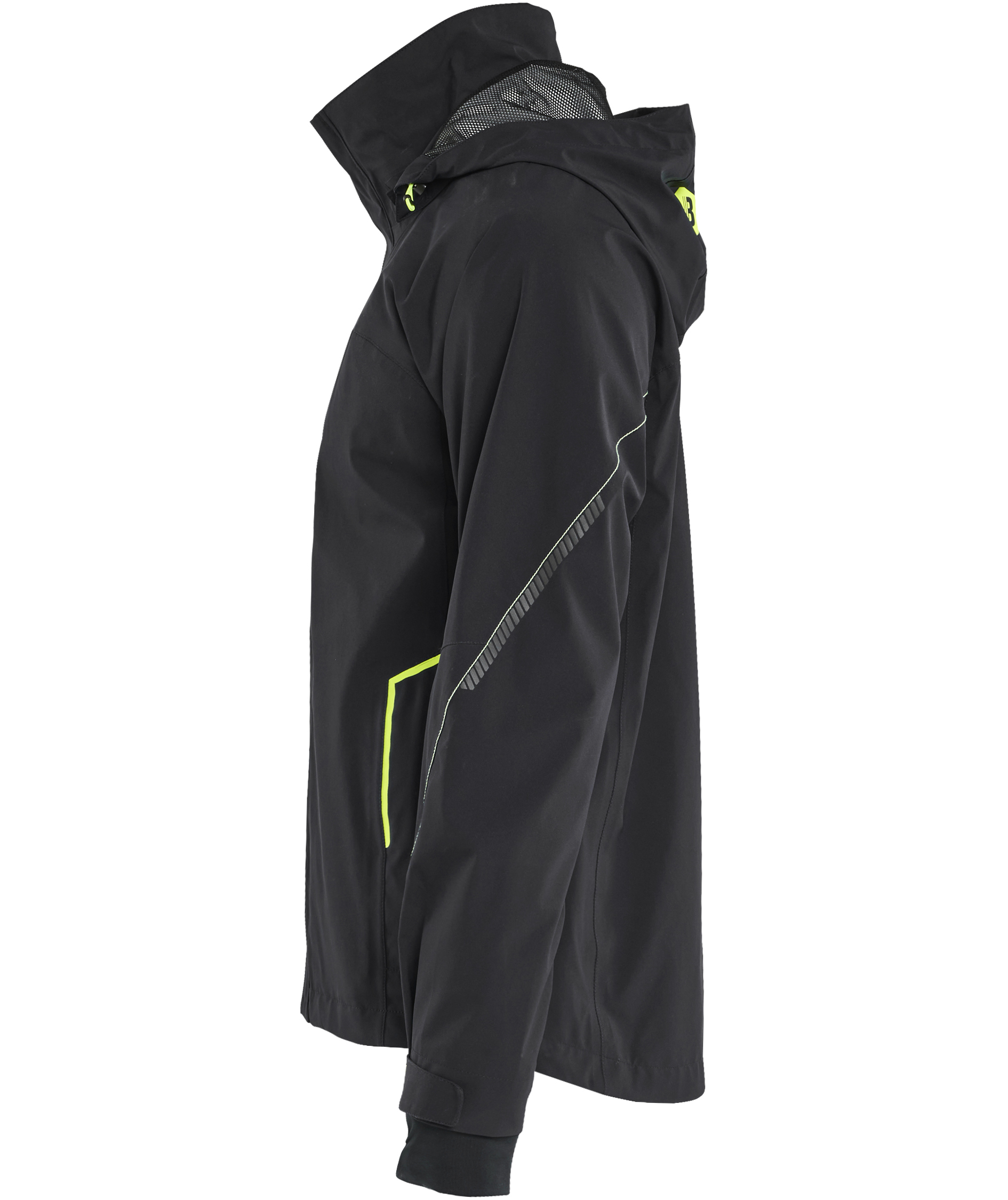 Bl&aring;kl&auml;der skaljacka full stretch, Svart/Varselgul, large image number 3