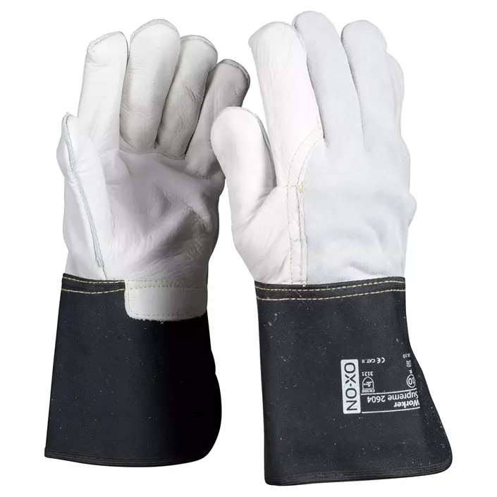 OX-ON Worker Supreme work gloves, White/Black, large image number 0