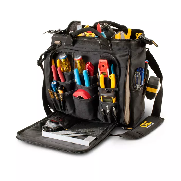 CLC Work Gear 1537 medium tool bag, Black/Brown, Black/Brown, large image number 1