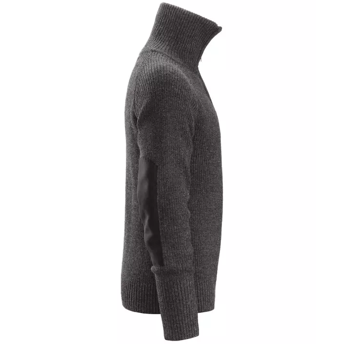 Snickers AllroundWork ½-zip wool sweater 2905, Dark Grey Melange, large image number 3