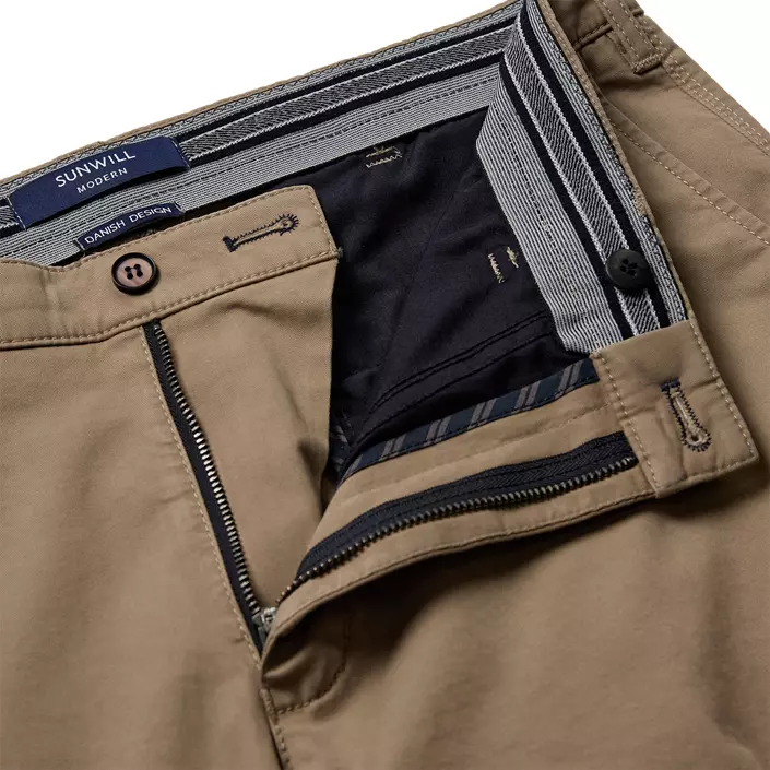 Sunwill Extreme Flex Modern fit bukse, Dark sand, large image number 2