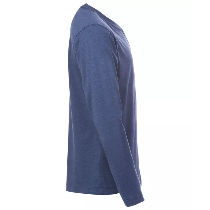 Clique Orlando long-sleeved Grandad T-shirt, Blue Melange, large image number 3