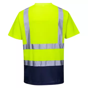 Portwest T-shirt, Hi-Vis yellow/marine