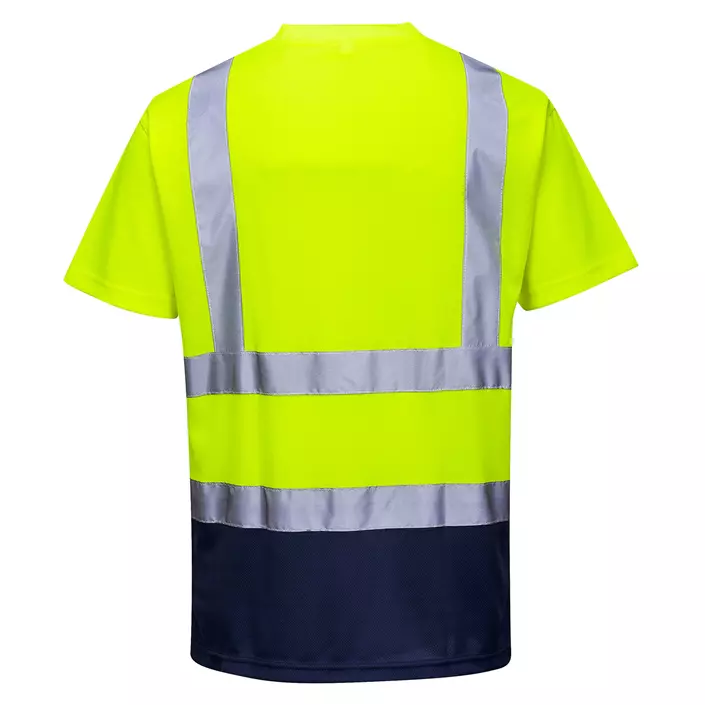 Portwest T-shirt, Hi-Vis yellow/marine, large image number 1