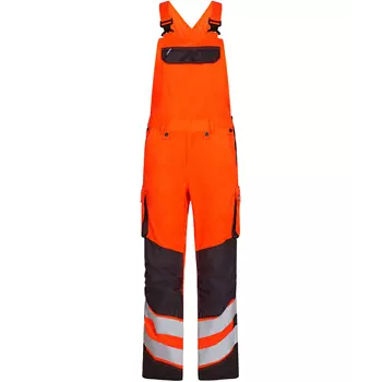 Engel Safety Light bib and brace trousers, Hi-vis orange/Grey