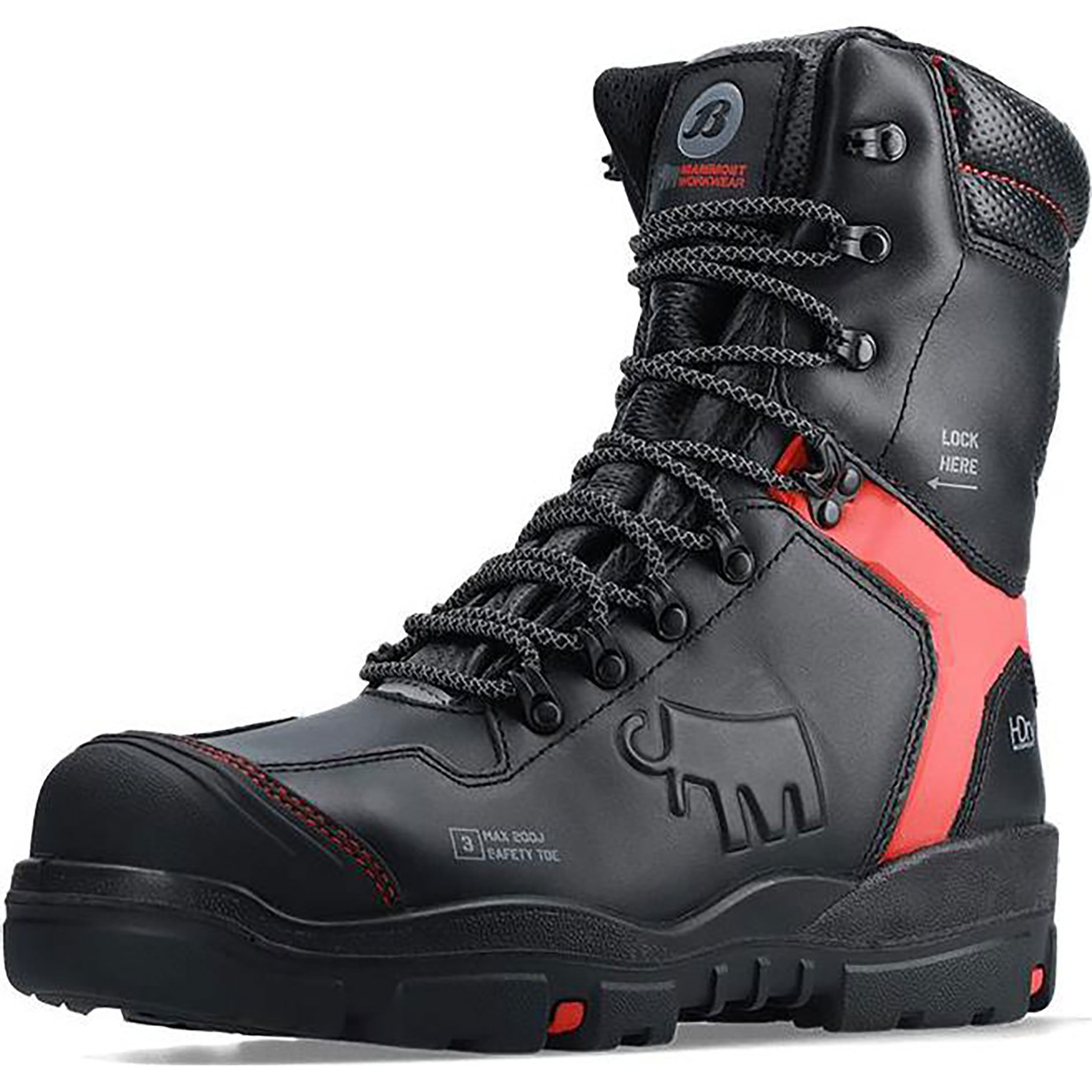 Bata Industrials 66477 Mammoet Bolster safety boots S3, Black/Red