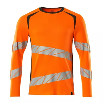 Mascot Accelerate Safe long-sleeved T-shirt, Hi-vis Orange/Dark anthracite
