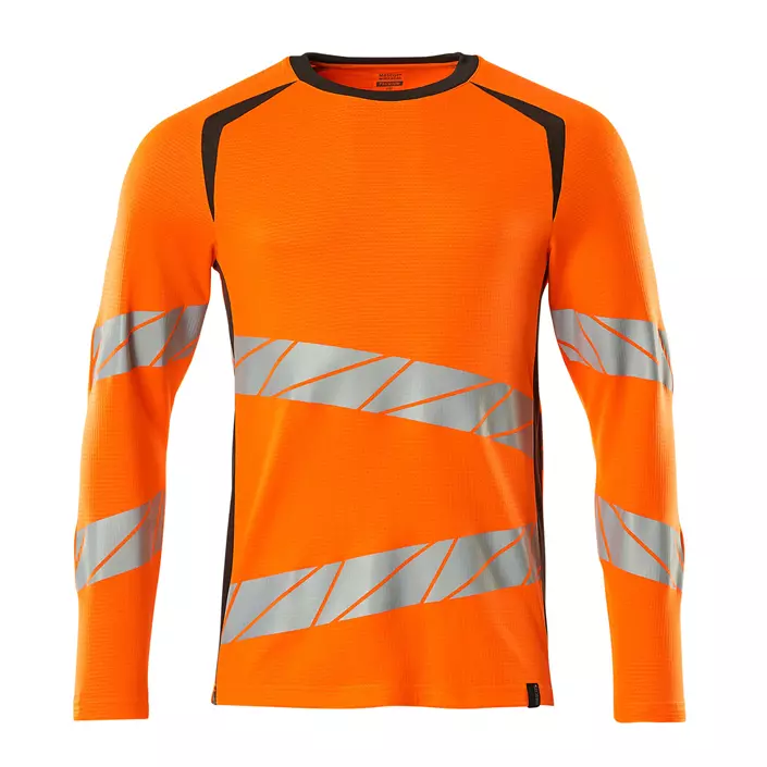Mascot Accelerate Safe long-sleeved T-shirt, Hi-vis Orange/Dark anthracite, large image number 0