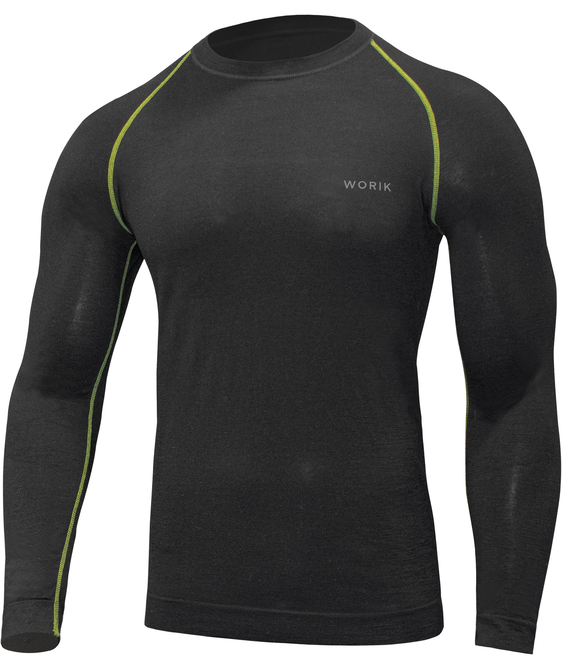 Worik Alaska baselayer genser med merinoull, Black