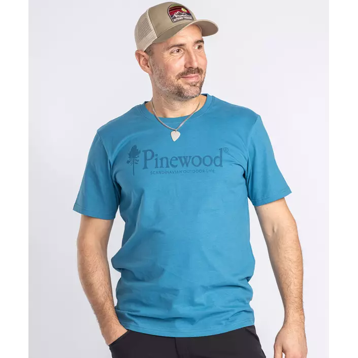 Pinewood Outdoor Life T-shirt, Azur Blue, large image number 1