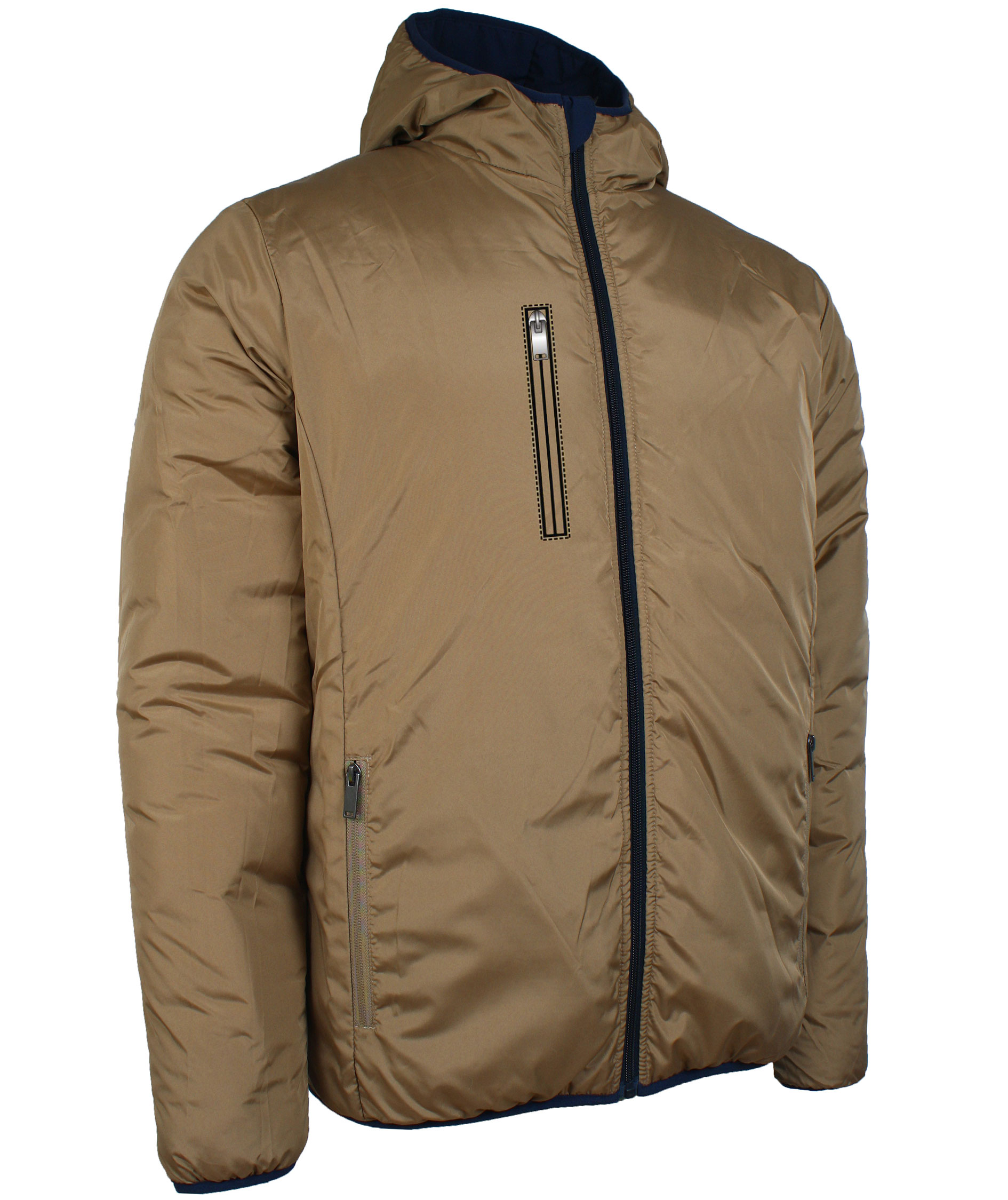 Lyngs&oslash;e reversible winter jacket, Navy/Sand, large image number 3