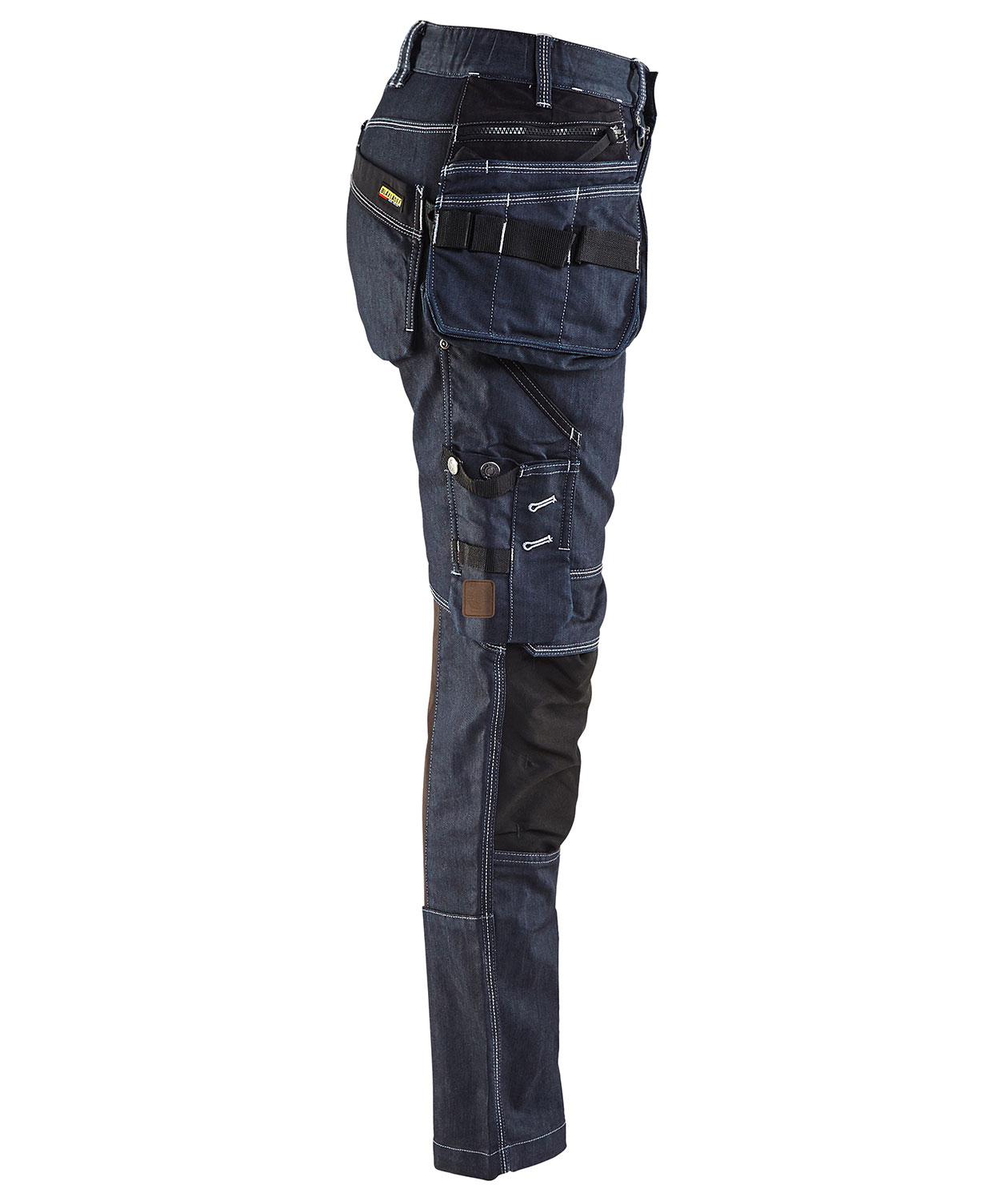 Bl&aring;kl&auml;der hantverksbyxa dam, Marinbl&aring;/Svart, large image number 2