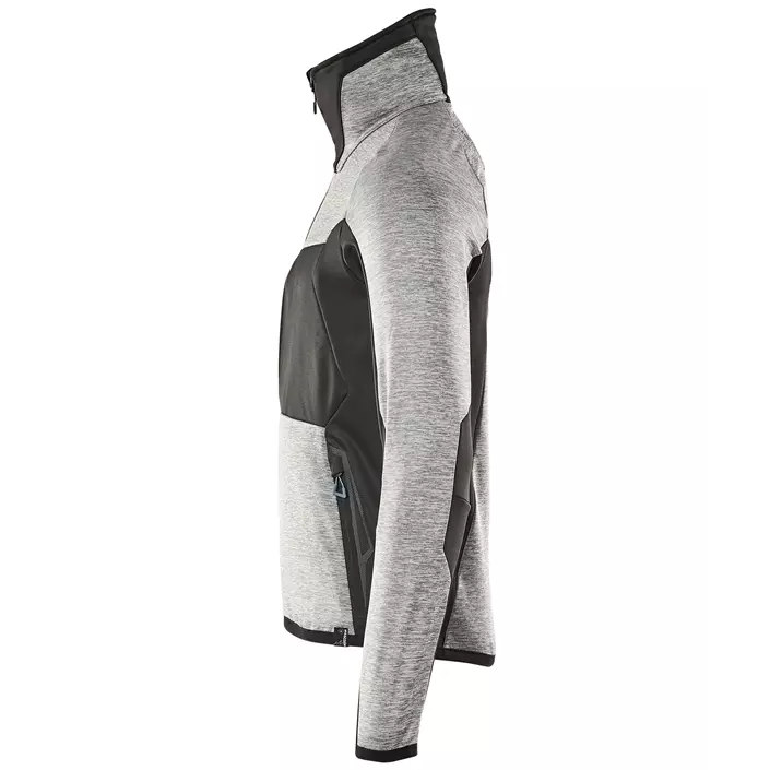 Mascot Advanced fleece sweater with zip, Grey Melange/Black, large image number 3